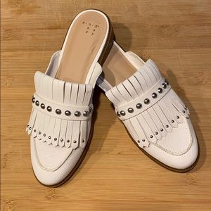 Never worn Size 8 white slip-on shoes